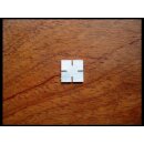 Pearl inlay, white mother of pearl, 4x4 mm