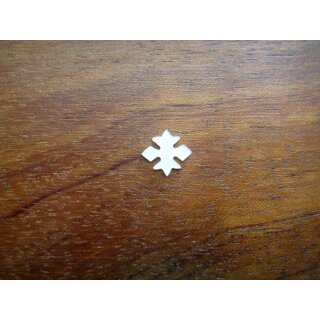 Pearl inlay, white mother of pearl,  ~ 7,3x8,5  mm