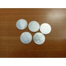 Round white MOP plate, ~ 25.5 mm diameter and 1.5 mm...
