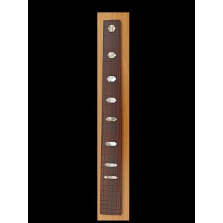 Guitar fingerboard, rosewood, round, Maritn inlays abalone red, 24 cuted frets