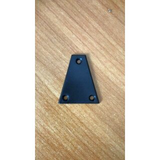 Trus rod cover, platic, schwarz ~ 37x31 mm, 2 mm thick, 2,0 mm hole