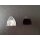 Abdeckplatte, Celluloid, grau Perlmutter Imitation, schwarze Rückseite ~ 37.5x35.5 mm