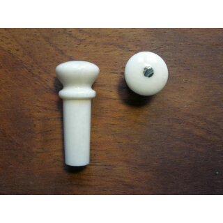 Guitar endpin with abalone dot